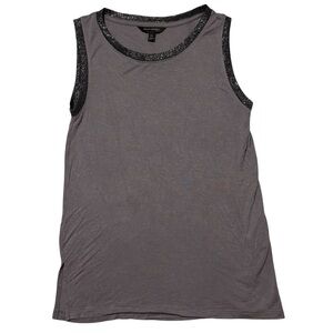 Banana Republic Charcoal Tank with Sparkly Black Trim